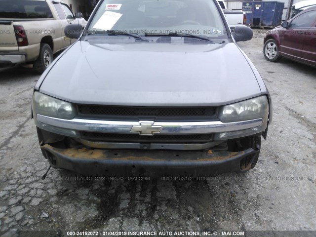 1GNDS13S862269530 - 2006 CHEVROLET TRAILBLAZER LS/LT GRAY photo 6