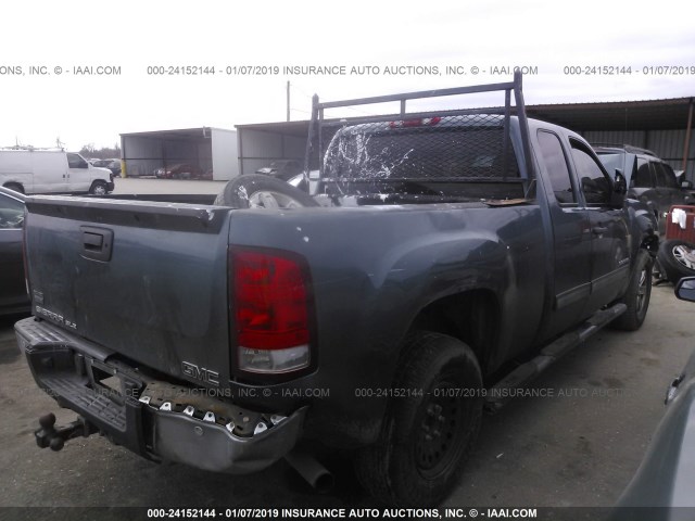 1GTSCVE05AZ277830 - 2010 GMC SIERRA C1500 SLE BLUE photo 4