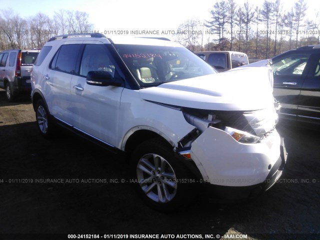 1FM5K8D85EGA83563 - 2014 FORD EXPLORER XLT WHITE photo 1