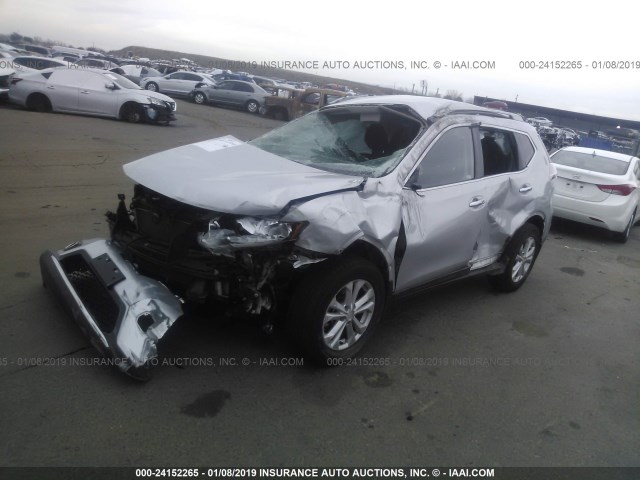 5N1AT2MN4GC824794 - 2016 NISSAN ROGUE S/SL/SV SILVER photo 2