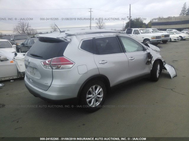 5N1AT2MN4GC824794 - 2016 NISSAN ROGUE S/SL/SV SILVER photo 4