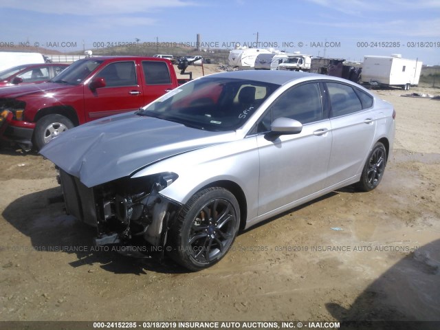 3FA6P0G74JR166909 - 2018 FORD FUSION S SILVER photo 2