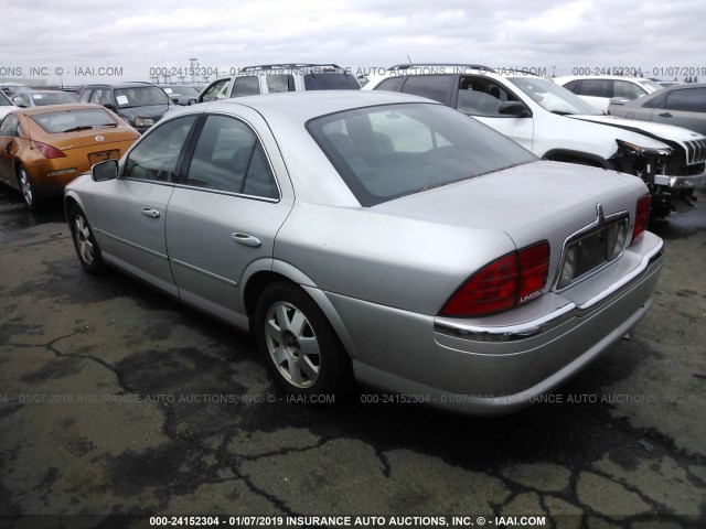 1LNHM86SX2Y712787 - 2002 LINCOLN LS SILVER photo 3