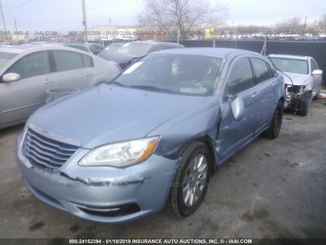 1C3CCBAB2CN281701 - 2012 CHRYSLER 200 LX BLUE photo 2