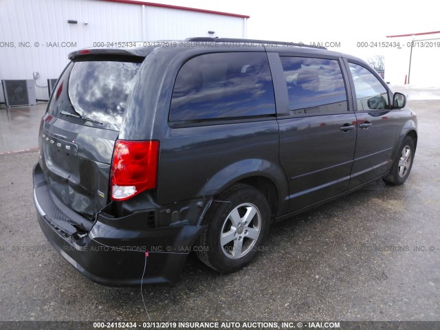 2C4RDGCG4CR279119 - 2012 DODGE GRAND CARAVAN SXT GRAY photo 4