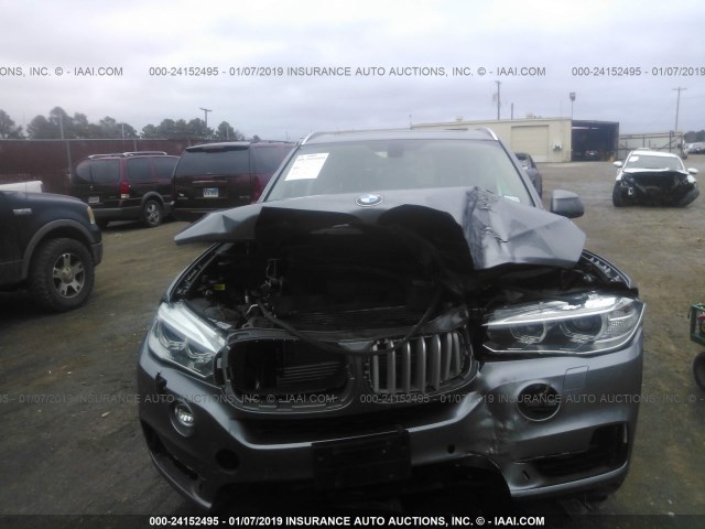 5UXKT0C51G0S75571 - 2016 BMW X5 XDR40E GRAY photo 6