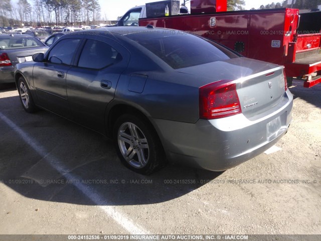 2B3KA43G76H134595 - 2006 DODGE CHARGER SE/SXT BLUE photo 3