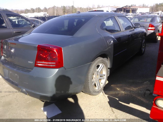 2B3KA43G76H134595 - 2006 DODGE CHARGER SE/SXT BLUE photo 4