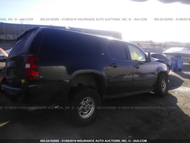 3GNGK26K27G278926 - 2007 CHEVROLET SUBURBAN K2500 BLACK photo 4