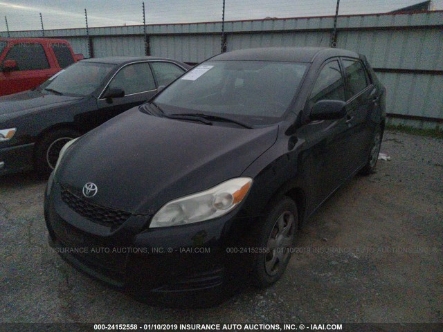 2T1KU40E19C171715 - 2009 TOYOTA COROLLA MATRIX  BLACK photo 2