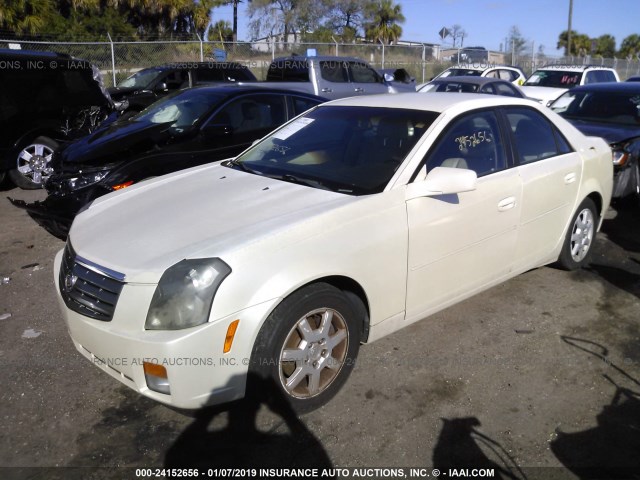 1G6DP567X50150805 - 2005 CADILLAC CTS HI FEATURE V6 WHITE photo 2