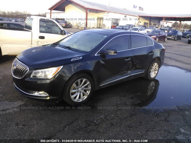 1G4GB5G38EF282216 - 2014 BUICK LACROSSE BLACK photo 2