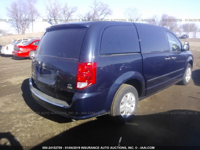 2C4JDGAGXCR378480 - 2012 DODGE RAM VAN BLUE photo 4