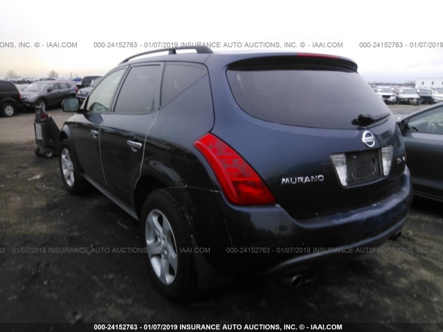 JN8AZ08W53W223871 - 2003 NISSAN MURANO SL/SE BLUE photo 3