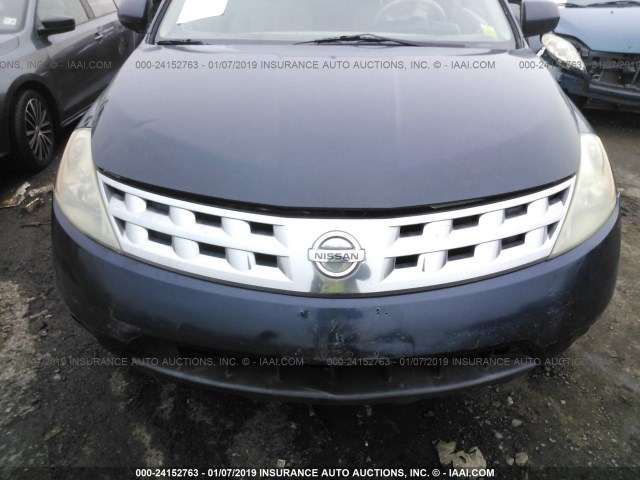 JN8AZ08W53W223871 - 2003 NISSAN MURANO SL/SE BLUE photo 6