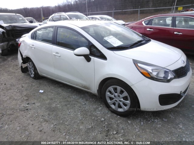 KNADM4A30D6278466 - 2013 KIA RIO LX WHITE photo 1