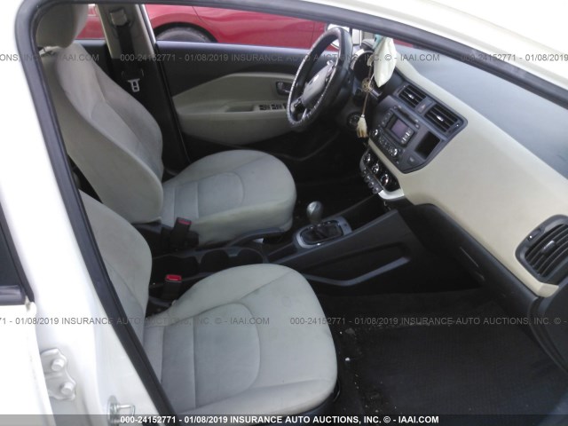 KNADM4A30D6278466 - 2013 KIA RIO LX WHITE photo 5