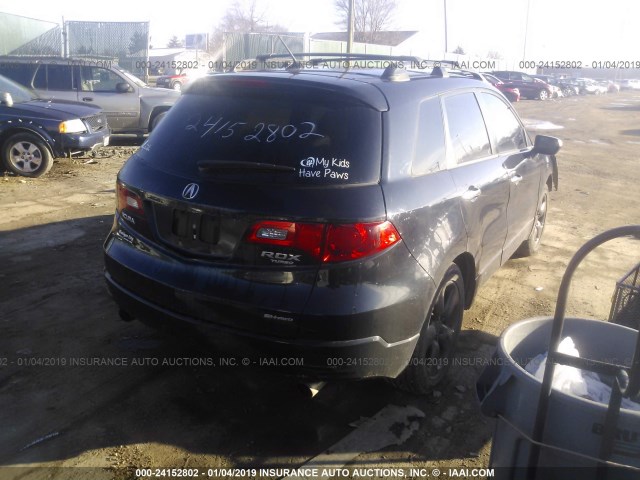 5J8TB18298A002291 - 2008 ACURA RDX BLACK photo 4