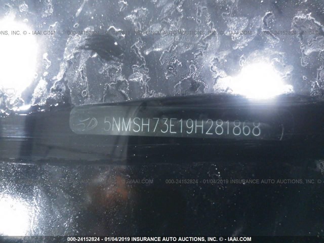 5NMSH73E19H281868 - 2009 HYUNDAI SANTA FE SE/LIMITED BLUE photo 9