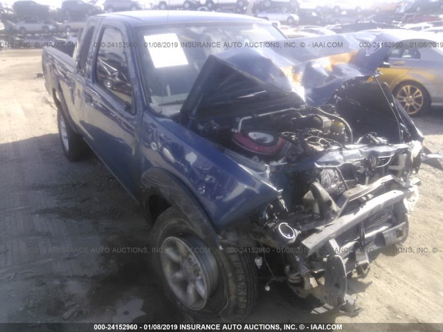1N6DD26S81C337202 - 2001 NISSAN FRONTIER KING CAB XE BLUE photo 1