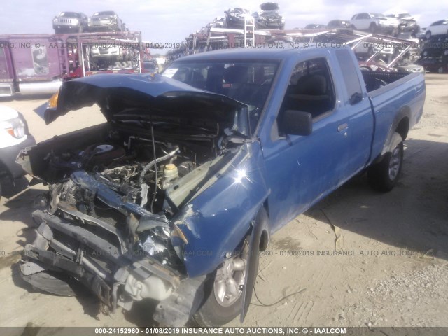 1N6DD26S81C337202 - 2001 NISSAN FRONTIER KING CAB XE BLUE photo 2