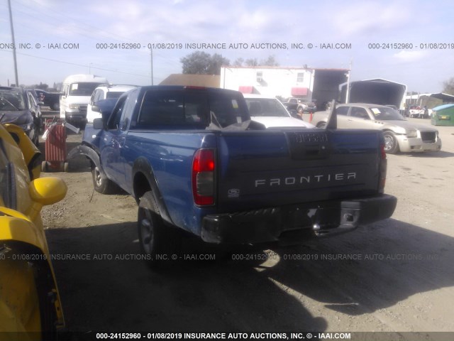 1N6DD26S81C337202 - 2001 NISSAN FRONTIER KING CAB XE BLUE photo 3
