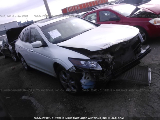 5J6TF2H5XAL005613 - 2010 HONDA ACCORD CROSSTOUR EXL WHITE photo 1