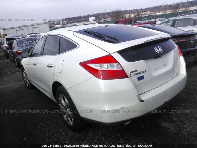 5J6TF2H5XAL005613 - 2010 HONDA ACCORD CROSSTOUR EXL WHITE photo 3