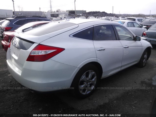 5J6TF2H5XAL005613 - 2010 HONDA ACCORD CROSSTOUR EXL WHITE photo 4