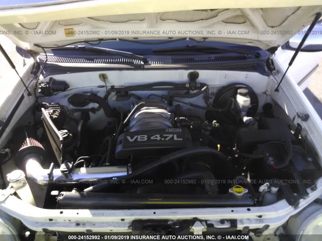 5TBRT34193S347467 - 2003 TOYOTA TUNDRA ACCESS CAB SR5 WHITE photo 10