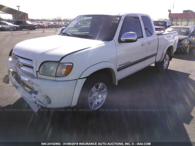 5TBRT34193S347467 - 2003 TOYOTA TUNDRA ACCESS CAB SR5 WHITE photo 2