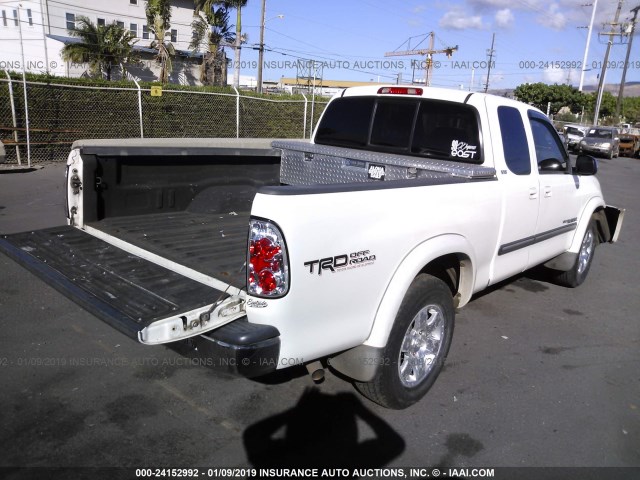 5TBRT34193S347467 - 2003 TOYOTA TUNDRA ACCESS CAB SR5 WHITE photo 4