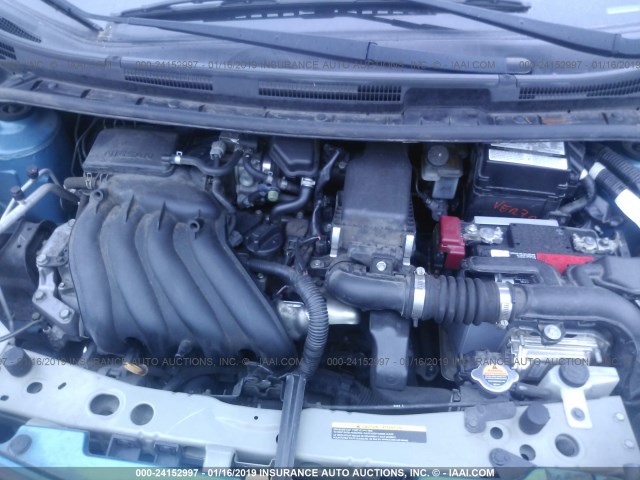 3N1CE2CP9EL400381 - 2014 NISSAN VERSA NOTE S/S PLUS/SV/SL BLUE photo 10