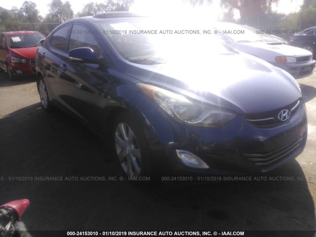 KMHDH4AE7DU512974 - 2013 HYUNDAI ELANTRA GLS/LIMITED BLUE photo 1