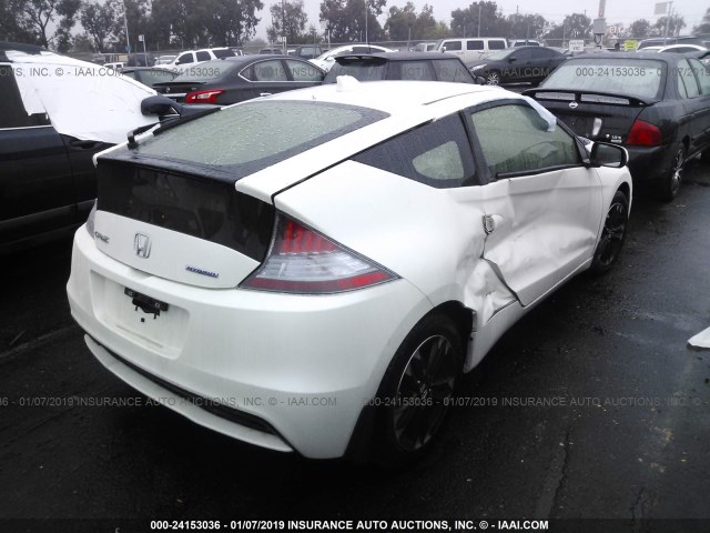 JHMZF1D4XES003023 - 2014 HONDA CR-Z WHITE photo 4