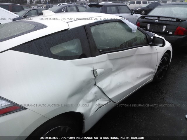 JHMZF1D4XES003023 - 2014 HONDA CR-Z WHITE photo 6