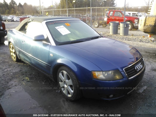 WAUAC48H84K019688 - 2004 AUDI A4 1.8 CABRIOLET BLUE photo 1