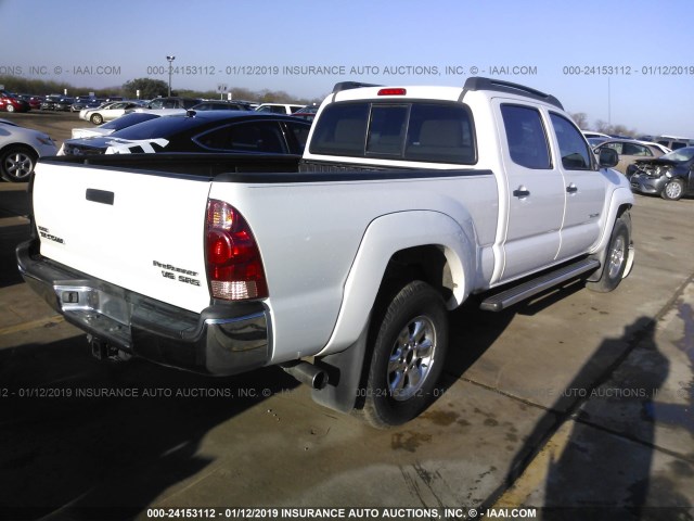 5TEKU72N35Z068217 - 2005 TOYOTA TACOMA DBL CAB PRERUNNER LNG BED WHITE photo 4