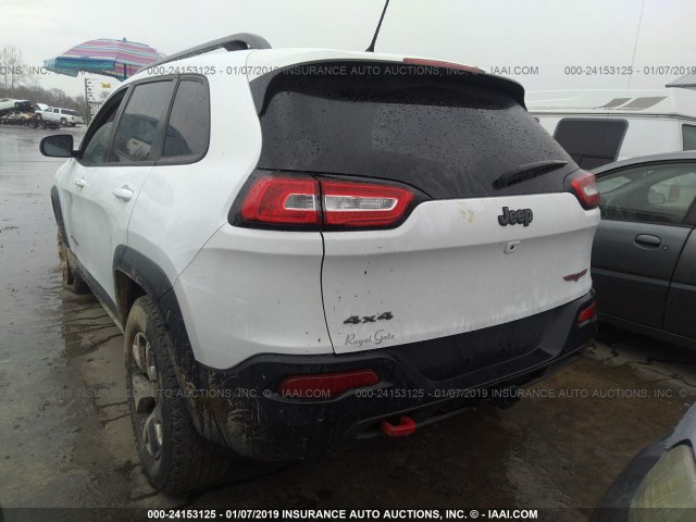 1C4PJMBSXEW235995 - 2014 JEEP CHEROKEE TRAILHAWK 白色 照片 3