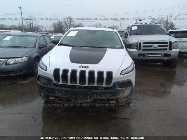 1C4PJMBSXEW235995 - 2014 JEEP CHEROKEE TRAILHAWK WHITE photo 6