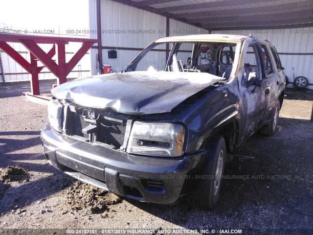 1GNDS13S252165775 - 2005 CHEVROLET TRAILBLAZER LS/LT BLACK photo 2