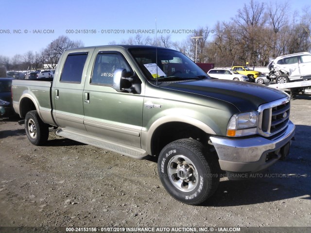 1FTSW31L63EB72218 - 2003 FORD F350 SRW SUPER DUTY GREEN photo 1