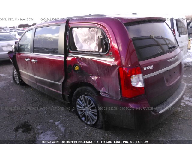 2C4RC1CGXDR511028 - 2013 CHRYSLER TOWN & COUNTRY TOURING L MAROON photo 3
