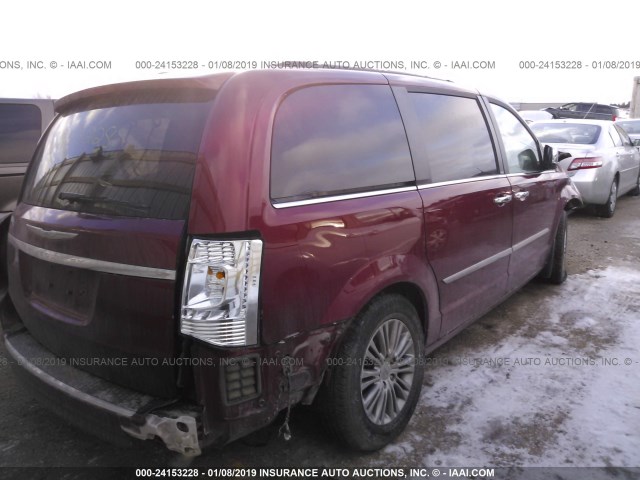 2C4RC1CGXDR511028 - 2013 CHRYSLER TOWN & COUNTRY TOURING L MAROON photo 4