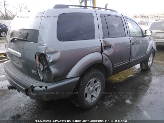 1D4HB58D15F625483 - 2005 DODGE DURANGO LIMITED GRAY photo 4