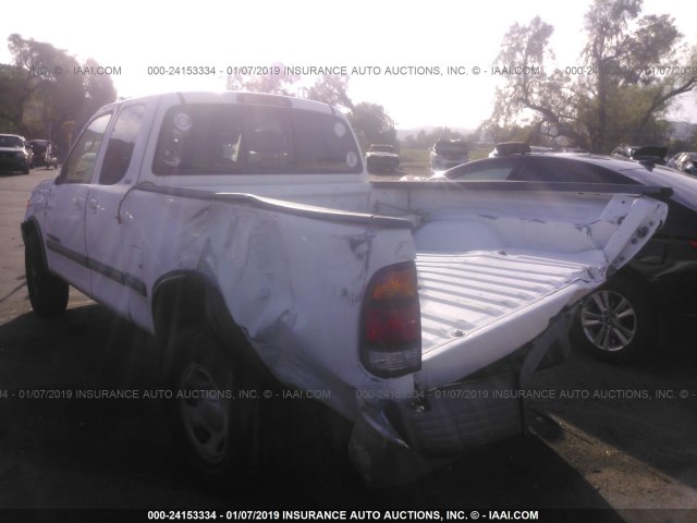 5TBRN34182S331186 - 2002 TOYOTA TUNDRA ACCESS CAB SR5 WHITE photo 3