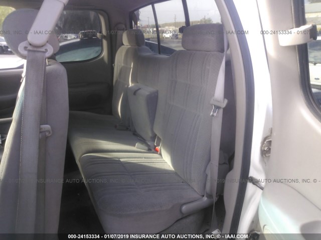 5TBRN34182S331186 - 2002 TOYOTA TUNDRA ACCESS CAB SR5 WHITE photo 8