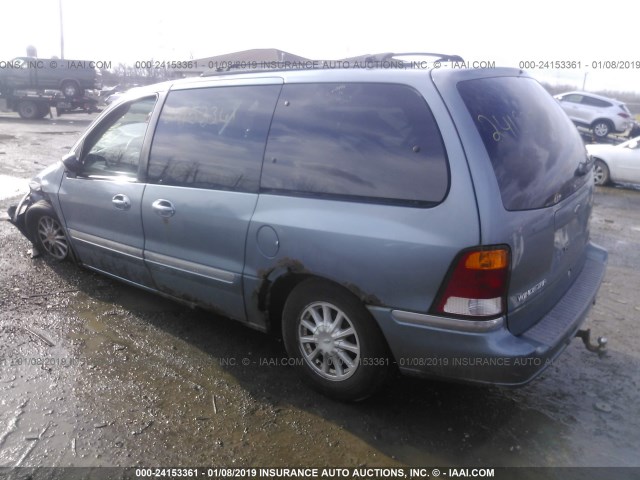 2FMZA5248YBA48126 - 2000 FORD WINDSTAR SE Light Blue photo 3