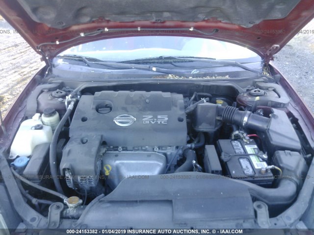 1N4AL11D45C168450 - 2005 NISSAN ALTIMA S/SL RED photo 10