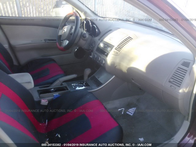 1N4AL11D45C168450 - 2005 NISSAN ALTIMA S/SL RED photo 5